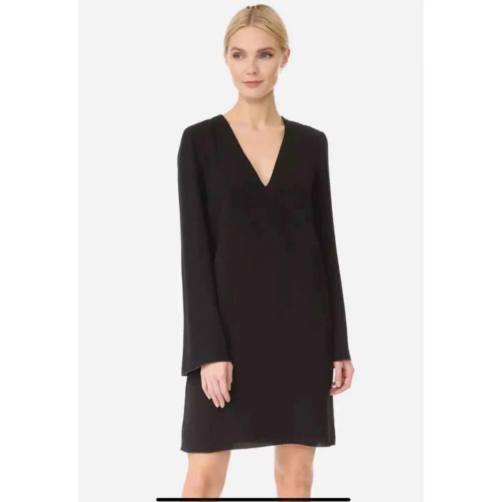 Theory Ulyssa Long Bell Sleeve Dress Black Size Small